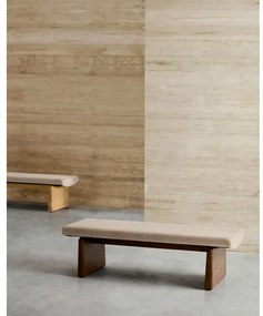 Bézs-natúr színű zsenília pad Topaz – Kave Home