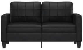 vidaXL 2 személyes fekete műbőr kanapé 140 cm