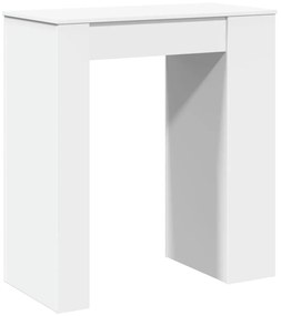 fehér szerelt fa tárolórekeszes bárasztal 95 x 47 x 103,5 cm