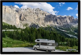 Poszterek keretben 60x40 Utazás lakóautóval a hegyekbe