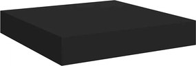 vidaXL fekete MDF lebegő fali polc 23 x 23,5 x 3,8 cm