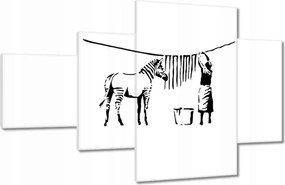 Képek 130x80 Zebra mosás Banksy Csíkok