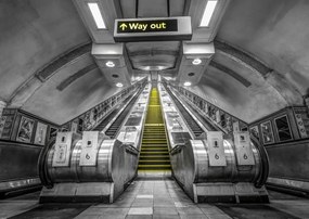 Poszter 84x59,5cm Mozgólépcső a metróállomáson, Assaf Frank