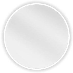 Mexen Loft, kerek fürdőszobai tükör 30 cm, keret színe fehér, 9850-030-030-000-20