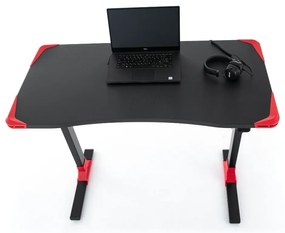 OfficeTech Game állítható magasságú asztal, 120 x 60 cm, fekete