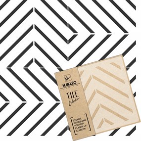 Festősablon Csempe Csempék Többször felhasználható 30x30cm Minta Geometria Carvide