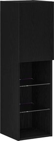 vidaXL TV szekrény garnitúra Fekete tölgy 30,5 x 30 x 102 cm Faanyag