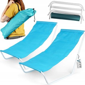 2x Kerti Strand Napozóágy kemping összecsukható hordozható fotel