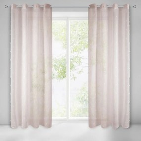 Készfüggöny karikákon 140x250cm Rózsaszín