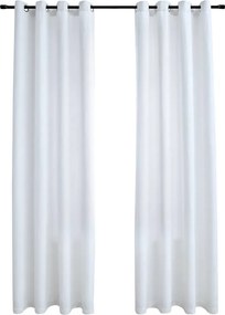 vidaXL 2 db törtfehér sötétítőfüggöny fémgyűrűkkel 140 x 245 cm