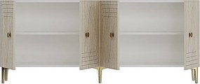 Lessi 180 - White, Travertine