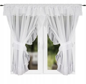 Kész Függöny Fodros Karnis 400 x 160 cm Szalag Fehér