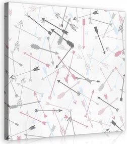 Vászonkép 80x80 Nyíl minta szétszórt modern minimalizmus pasztell könnyű