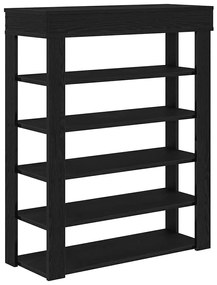 fekete szerelt fa cipőtartó 80x30x98 cm