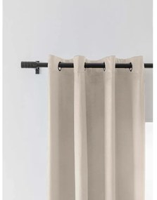 VELVET  bézs sötétítő függöny 140x250 cm Felfüggesztés: Fém gyűrűk