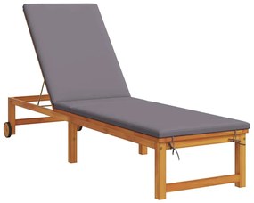 vidaXL Napozó Barna 202 x 53 x 89 cm Tömör Akácfa