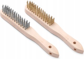 Grillsütő Kefe Bbq Acél Sárgaréz 2DB-OS Szett Hendi