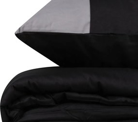 Plain Ranforce dupla ágyneműhuzat garnitúra, fekete-szürke