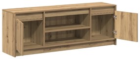 TV Szekrény LED világítással Artisan Tölgy 139,5x34x50 cm, Műszakilag Készült Fából