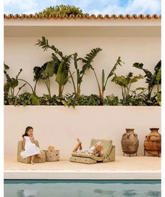 Zöld buklé-zsenília gyerek fotel Terrazzo Moon – Wigiwama
