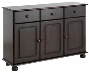 Barna borovi fenyő alacsony komód 116x76 cm Ella – Støraa