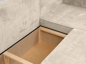 Krémszínű sarokkanapé SMART COSARO, kétoldalas + 2 párna AJÁNDÉK