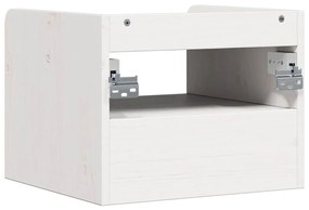 Éjjeli asztal 2 pcs Fehér 38 x 36 x 29.5 cm Tömör fenyőfa