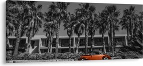 Kép - retro piros autó (120x50 cm)
