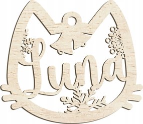 Személyre Szabott Bomba Kisállat Cica 10cm Név Fa