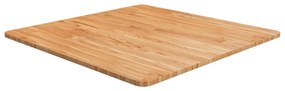 világosbarna kezelt tömör tölgyfa négyzet asztallap 70x70x1,5cm