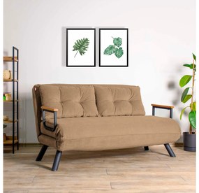 Kanapé futon Sandy (világosbarna). Akció -20%. 1101767