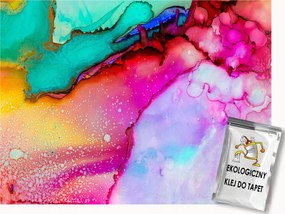 Fotótapéta Flizelina Absztrakt Akvarell Színes Művészet 100x75 ragasztó