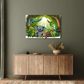 Kép - Vidám állatkák (90x60 cm)
