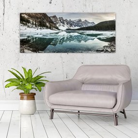 Kép - tó télen (120x50 cm)