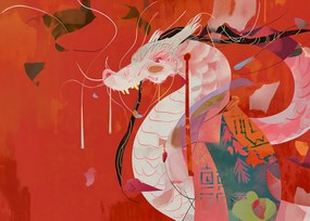 Poszter 70x50cm Orientatív Sárkány