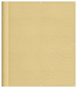 homokszínű 100% oxford poliészter erkélyparaván 120 x 400 cm