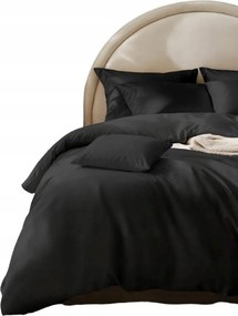 Pamut-szatén ágyneműhuzat Sin 160x200 egyszínű fekete