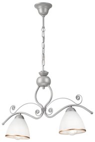 Csillár láncon RETRO 2xE27/60W/230V ezüst