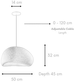 Függőlámpa - Wabi Sabi Soluna - Betonszürke