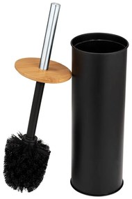 Fekete acél WC-kefe Tortona – Wenko