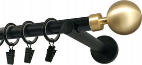 Függönykarnis szimpla Fém 19mm Gömb Modern Gold 140cm