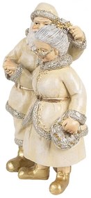 télanyó télapóval karácsonyi dekorációs figura bézs