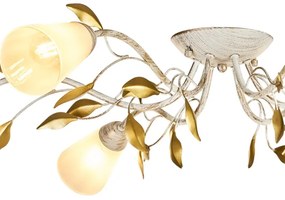 Brilagi - Felületre szerelhető csillár FLORA 6xE14/60W/230V arany/krémes/patinás
