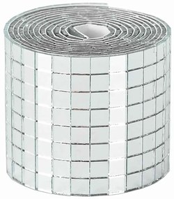 Tükör Mozaik Csempe Geometrikus 3 pcs Ezüst 100 x 4 cm Üveg