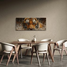 Kép - Portré egy tigris a vízben (120x50 cm)
