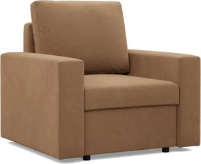 Zeus fotel, egyenes kartámasz, szövet anyag, hab töltet, barna