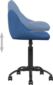 vidaXL kék bársony irodaszék