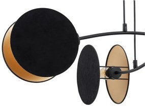 Csillár zsinóron MOTIF 4xE14/10W/230V fekete