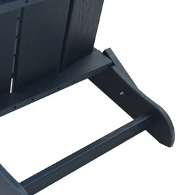 Összecsukható Adirondack Székek 2 db Tengerészkék 74.5x80.5x90 cm HDPE