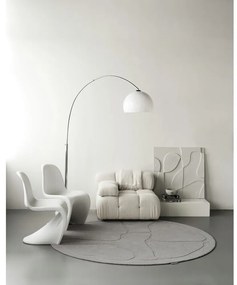 Szürke gyapjú kerek szőnyeg ø 160 cm Morphic Organica – Agnella